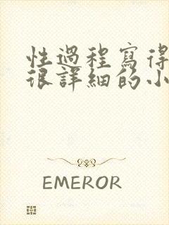 性过程写得很黄很详细的小说