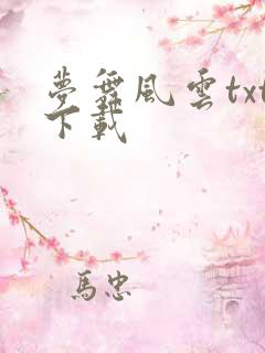 梦舞风云txt下载