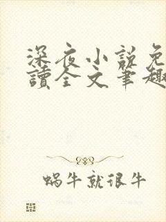 深夜小说免费阅读全文笔趣阁