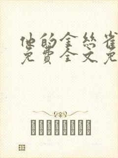 他的金丝雀小说免费全文免费阅读