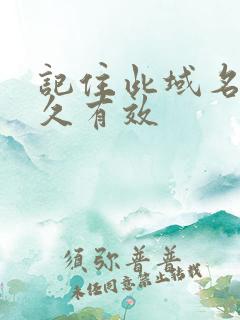 记住此域名记永久有效