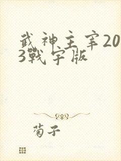 武神主宰2023战宇版