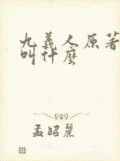 九义人原著小说叫什么