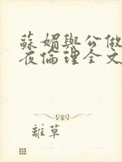 苏媚与公做了一夜伦理全文阅读