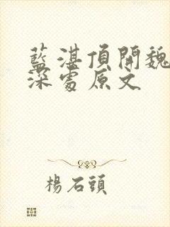 蓝湛顶开魏婴的深处原文