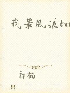 我最风流txt