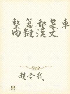 整篇都是车的多肉糙汉文