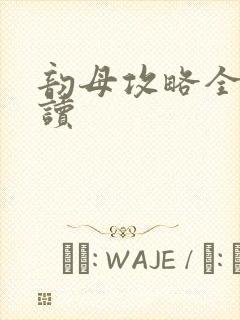 韵母攻略全文阅读