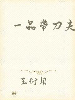 一品带刀夫人