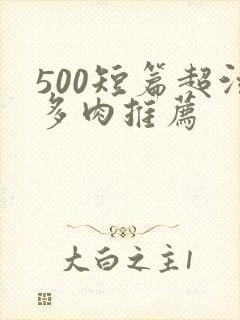 500短篇超污多肉推荐