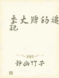 季大牌的追夫日记