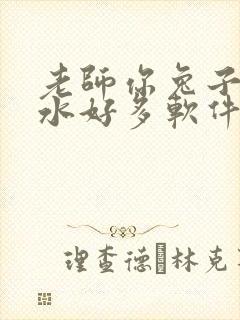 老师你兔子好软水好多软件