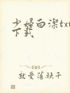 少妇白洁txt下载