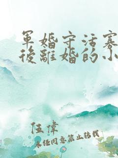 军婚守活寡重生后离婚的小说