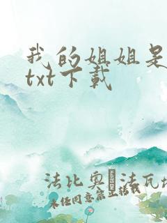 我的姐姐是美女txt下载