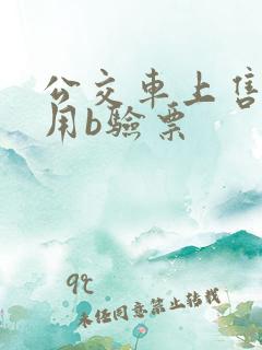 公交车上售票员用b验票