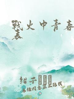 战火中青春演员表