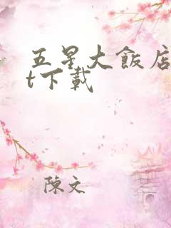 五星大饭店txt下载