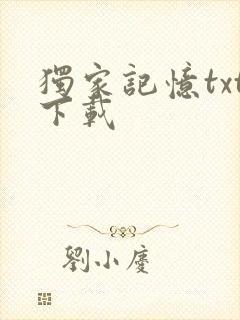 独家记忆txt下载