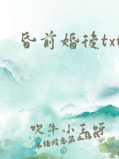 昏前婚后txt