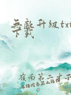 无敌升级txt下载