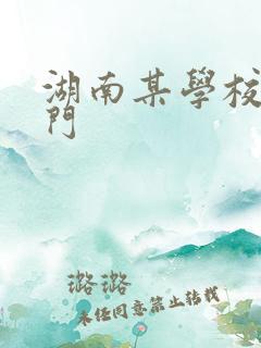 湖南某学校秋千门