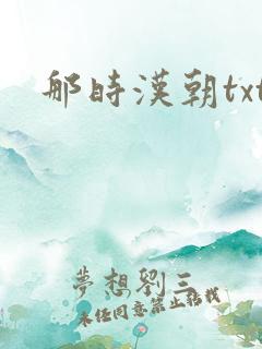 那时汉朝txt