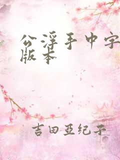 公浮手中字最新版本