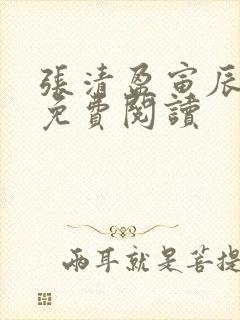 张清盈寅辰小说免费阅读