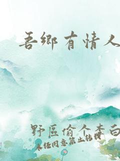 吾乡有情人小说