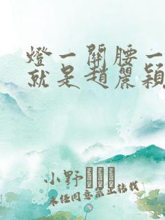 灯一关腰一挺你就是赵丽颖