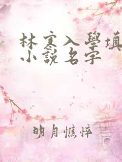 林寒入学填未婚小说名字
