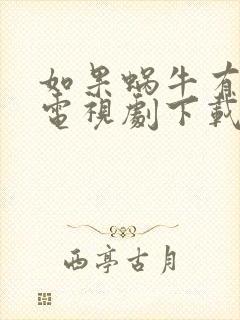 如果蜗牛有爱情电视剧下载