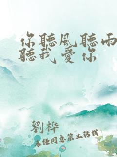 你听风听雨却不听我爱你