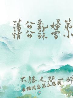 荡公乱妇第1章情公苏雪小说