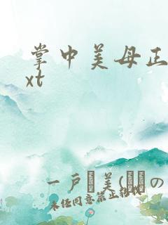 掌中美母正版txt