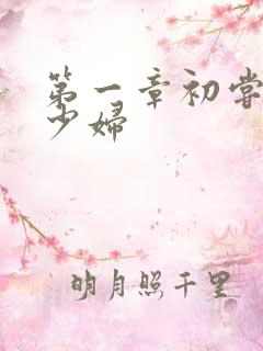 第一章初尝云雨少妇