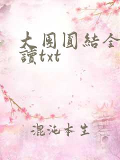 大团圆结全文阅读txt