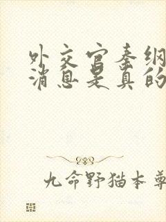 外交官秦纲最新消息是真的吗还是假的