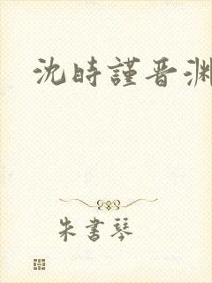 沈时谨晋渊小说