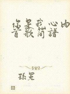 你是我心内的一首歌简谱