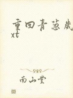 重回青葱岁月txt