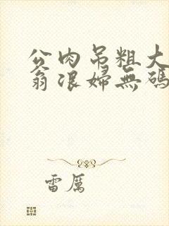 公肉吊粗大双色翁浪妇无码AV