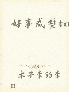 好事成双txt