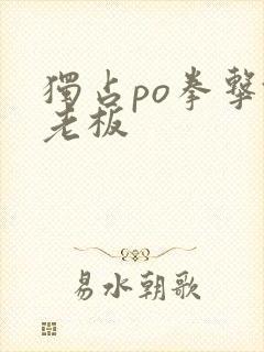 独占po拳击馆老板