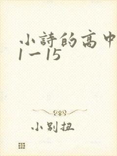 小诗的高中日记1一15
