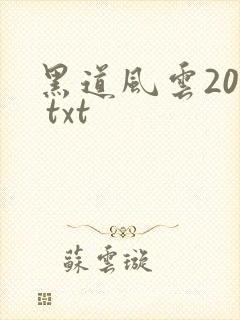 黑道风云20年 txt