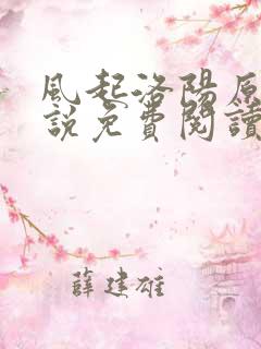 风起洛阳原著小说免费阅读
