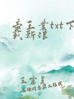 帝王业txt下载新浪