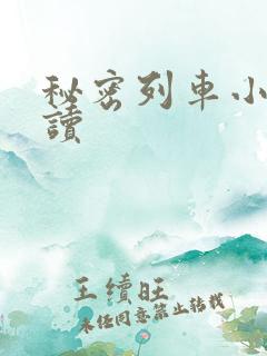 秘密列车小说阅读